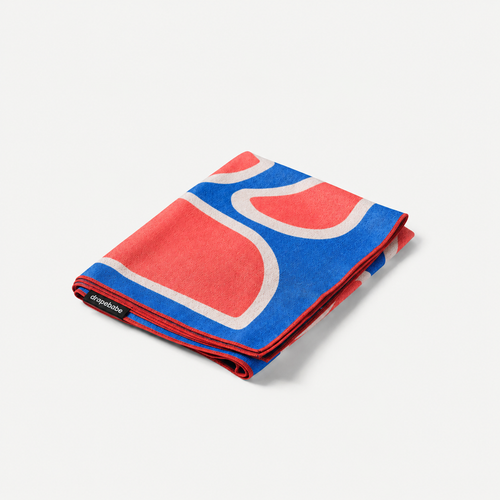 Original Towel: Wild Flowers Stellar Blue Red