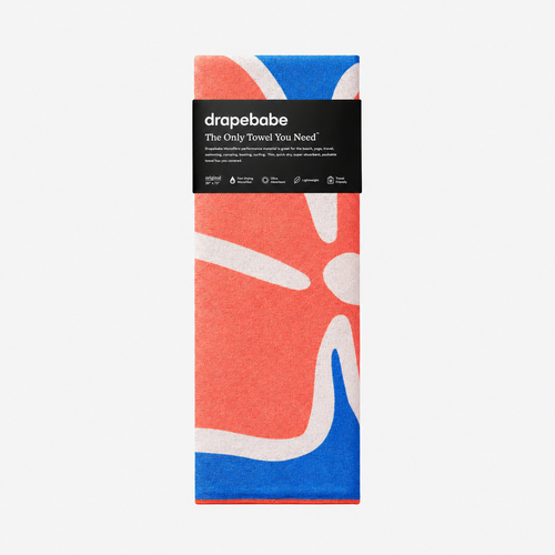 Original Towel: Wild Flowers Stellar Blue Red